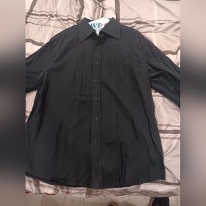 Eighty Eight Men's Black Button-Up Shirt Jacket